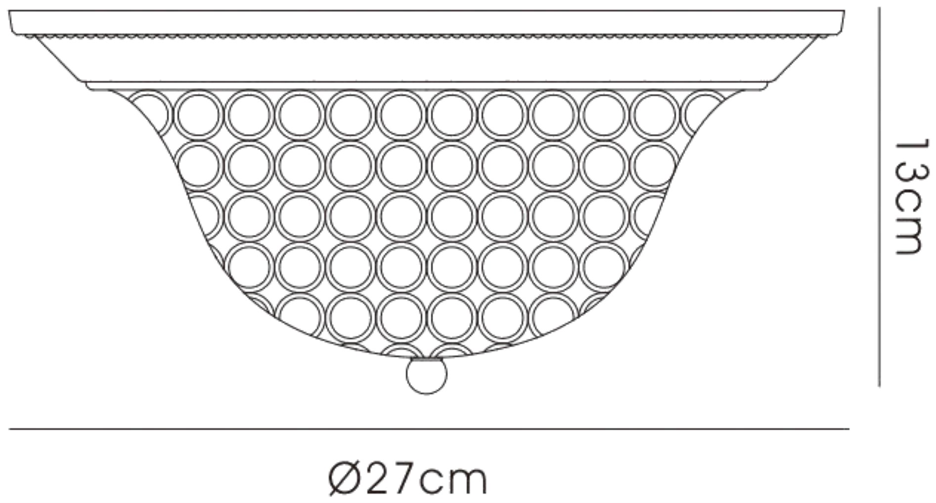 Paloma Crystal  Flush Ceiling 2 Light